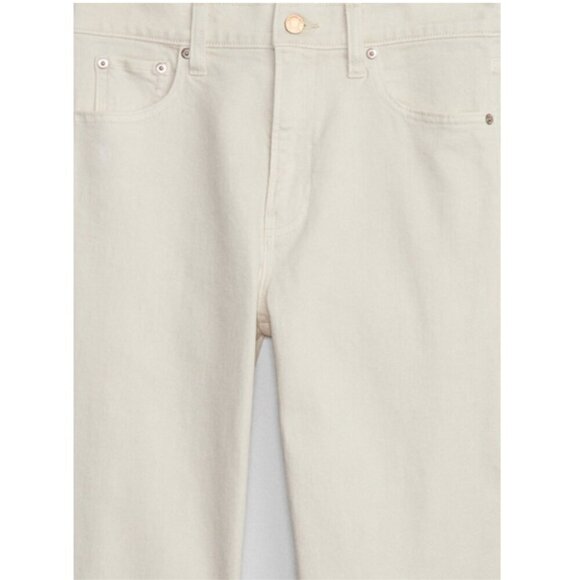 GAP High Rise '90s Original Straight Jeans SPLIT HEM Size 4/27 Color Tan Chino - Picture 6 of 6